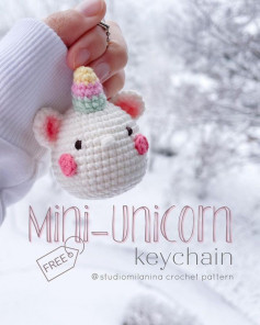 mini unicorn keychain