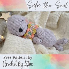 Pattern of crochet sleeping seal.