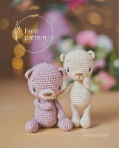 Pink and white bear crochet pattern
