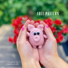 pink pig wool crochet