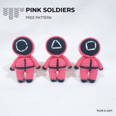 Pink soldiers crochet pattern