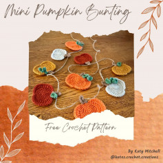 Pumpkin hair clip crochet pattern