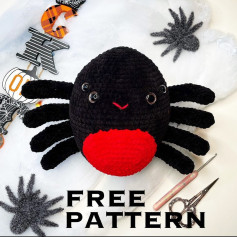Red-bellied black spider crochet pattern.
