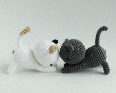 Схемы вязания крючком лунный кот, черная кошка