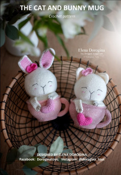 The cat and bunny mug crochet pattern