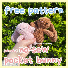 almost no-sew pocket bunny crochet pattern