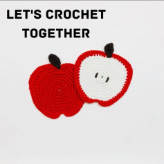 apple coasters free crochet pattern