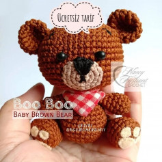 baby brown bear free crochet pattern