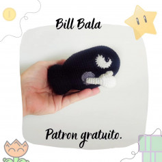 black bill bala, white eyes, white hands crochet pattern