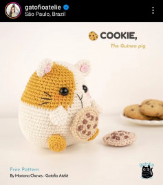 cat, cookie, the guinea pig crochet pattern