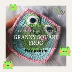 crochet granny square frog