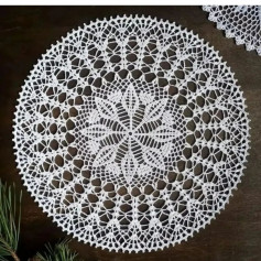 crochet pattern white circle, tablecloth