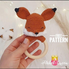 dice black-eared fox, white muzzle.free crochet pattern