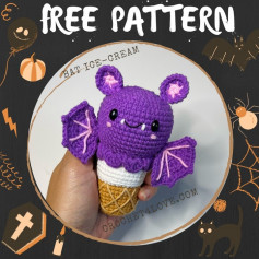 free crochet pattern bat ice cream