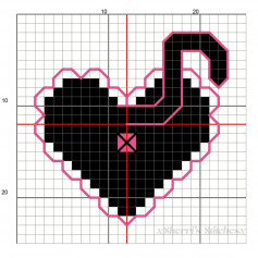 free crochet pattern black heart shape.