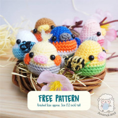 free crochet pattern chicks in the nest