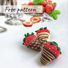 free crochet pattern chocolate strawberry