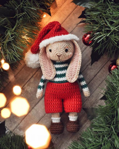 free crochet pattern christmas bunny