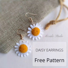 free crochet pattern chrysanthemum earrings