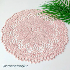 free crochet pattern circle with 12 petals in the center