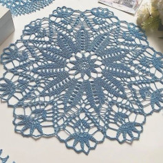 free crochet pattern circle with eleven petals and small arcs in riea