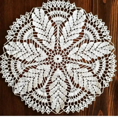 free crochet pattern circle with six leaves