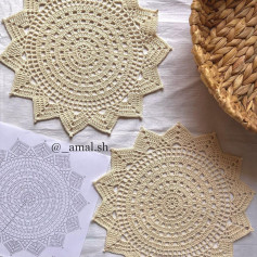 free crochet pattern circle with square edges at the edges