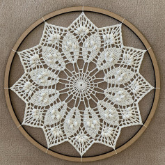 free crochet pattern circle with triangles.
