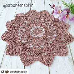 free crochet pattern circle with two small circles in the center, at the edges