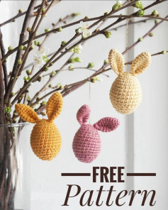free crochet pattern egg rabbit ears