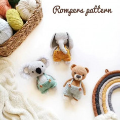 free crochet pattern elephant, bear.