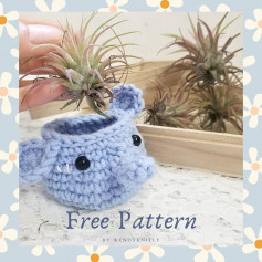 free crochet pattern elephant planter.