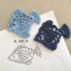 free crochet pattern fish shape