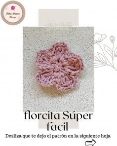 free crochet pattern five-petaled flower