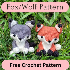 free crochet pattern fox / wolf