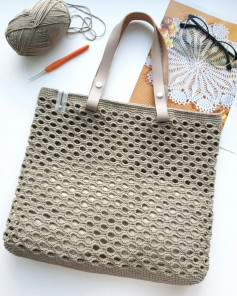 free crochet pattern gray handbag