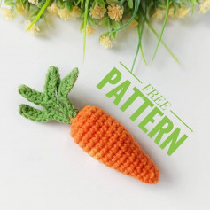 free crochet pattern green carrot stalk
