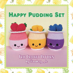 free crochet pattern happy pudding set