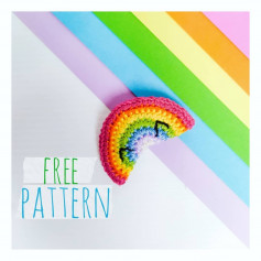 free crochet pattern happy rainbow