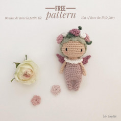 free crochet pattern hat of rose the little fairy