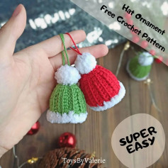 free crochet pattern hat ornament