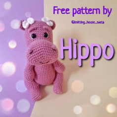 free crochet pattern hippopotamus color h