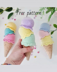 free crochet pattern ice cream cup