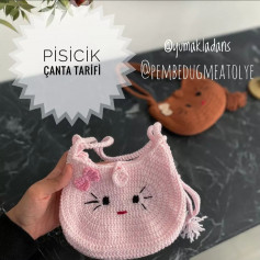 free crochet pattern kitty cat bag.