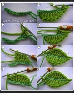free crochet pattern leaf with five petals
