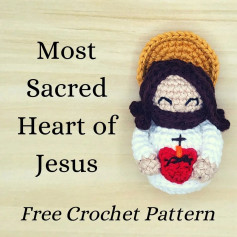 free crochet pattern most sacred heart of Jesus