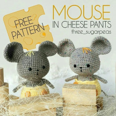 free crochet pattern mouse in cheese pants