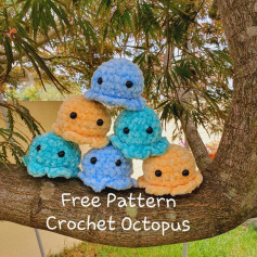 free crochet pattern multicolored octopus
