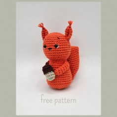 free crochet pattern nuttea the squirrel