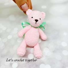 free crochet pattern pink bear.